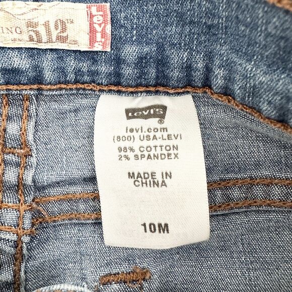 Levi's 512 Slimming Women's Jeans Size 10M Blue Stretch Mid Rise Straight Leg - Picture 7 of 11